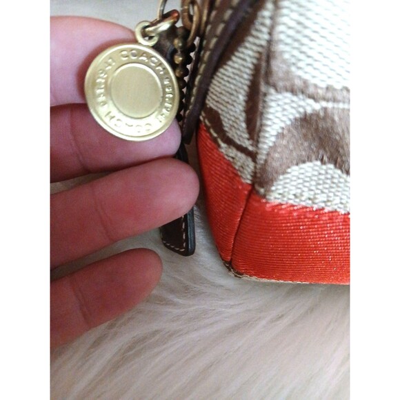 Coach Madison Maggie Hobo Shoulder Bag & Coach Coin Pouch Burnt Orange Leather - Picture 7 of 16